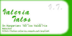 valeria talos business card